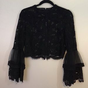 Black laced blouse top